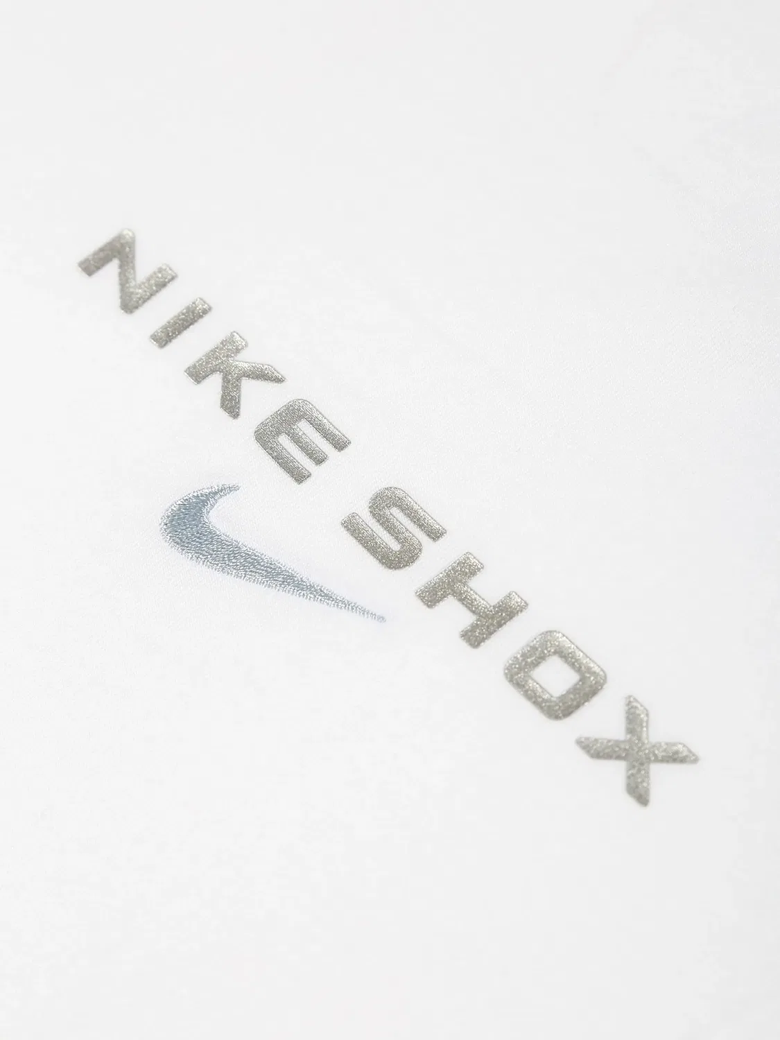 Укороченная футболка Shox с логотипом Nike, белый — фото 3