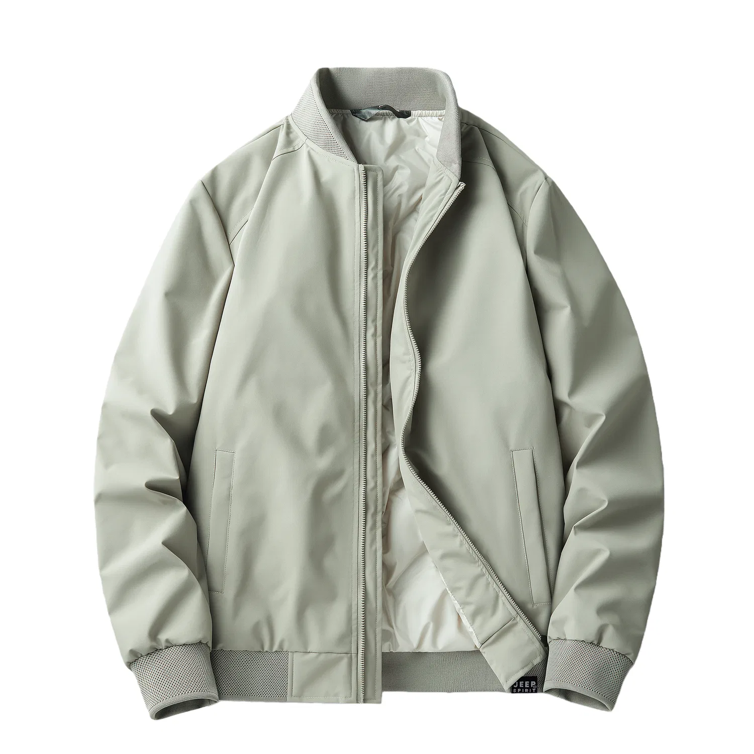 Детский пуховик с воротником-стойкой JEEP SPIRIT, Light Gray Green