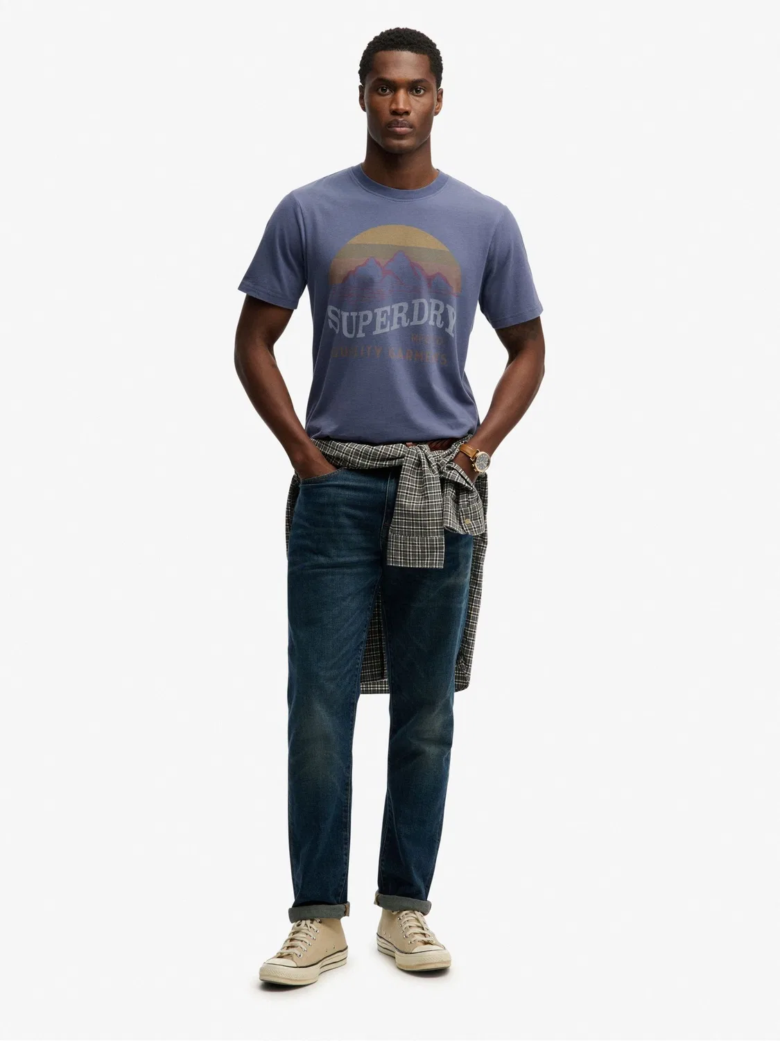 Футболка Superdry Outdoors Mountain Relaxed, синий — фото 2