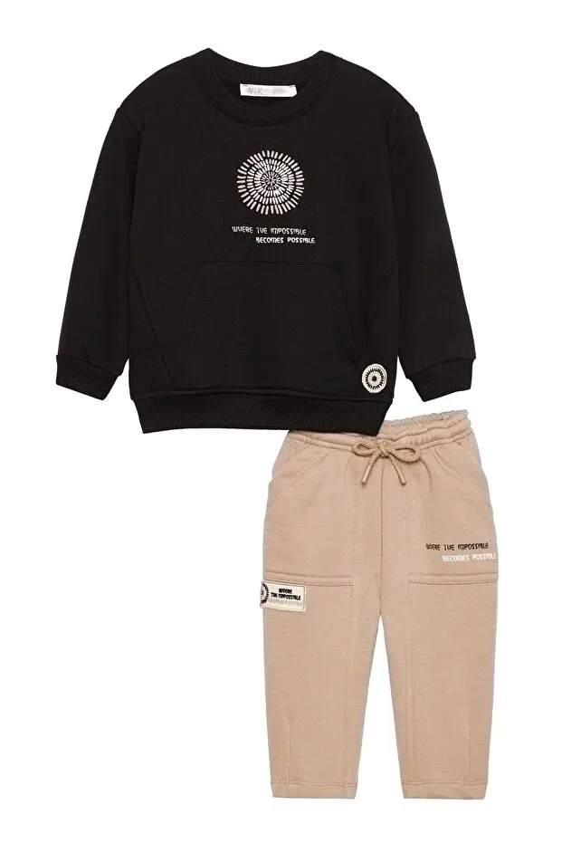 Детский спортивный костюм для мальчиков с принтом Nk Kids, Black