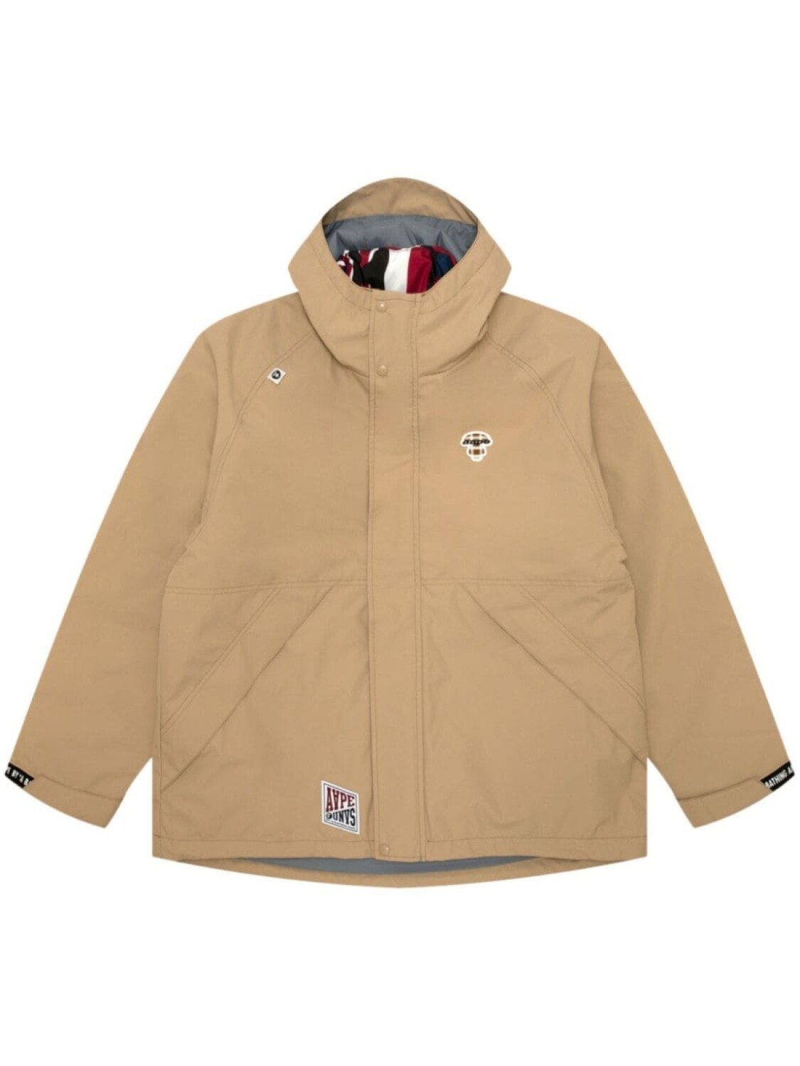 

Многослойная куртка с капюшоном и нашивкой-логотипом AAPE BY *A BATHING APE, серый