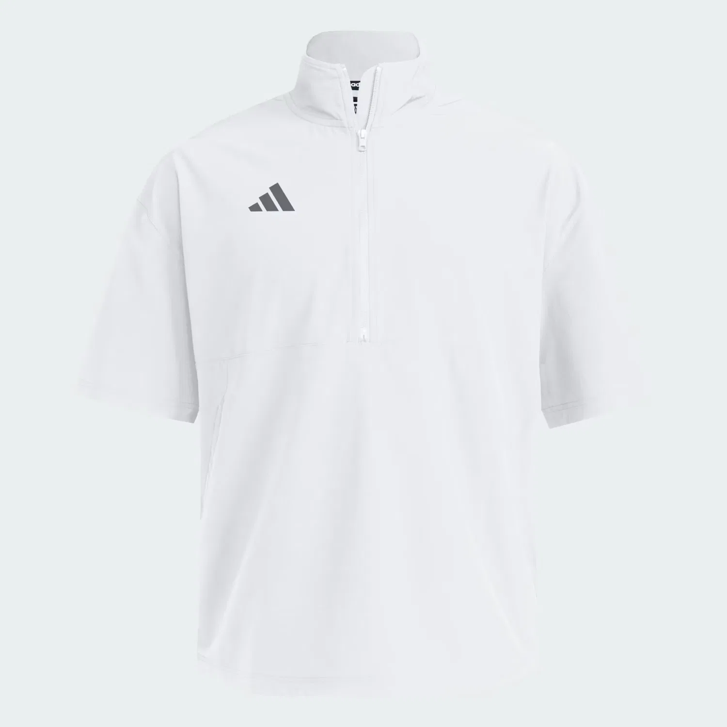 Мужская куртка с коротким рукавом и четверть-молнией Adidas Originals, белый/team grey four