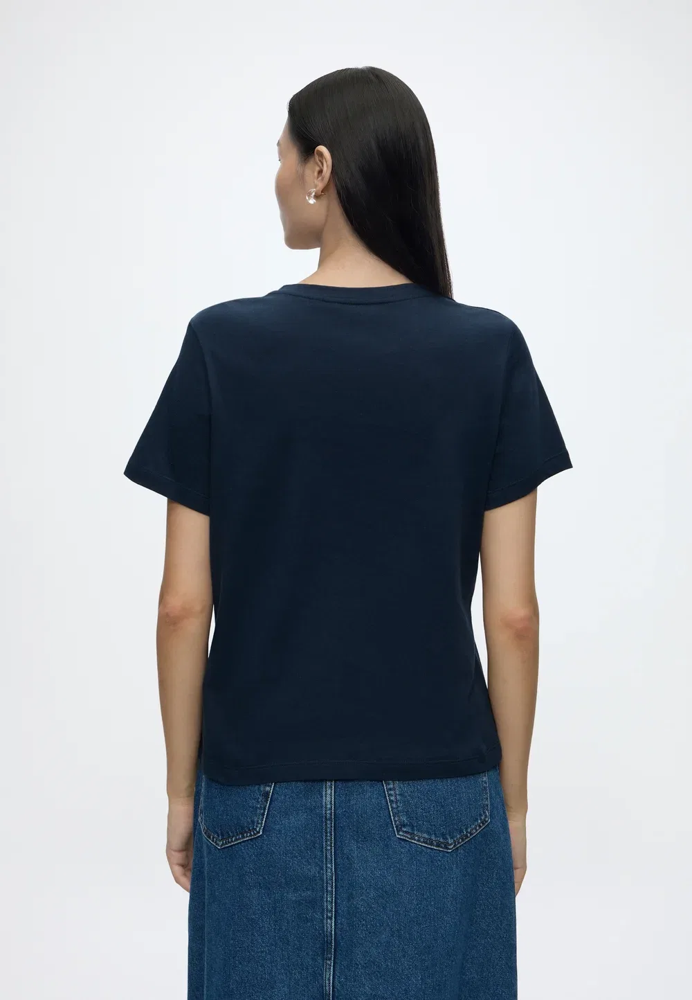 Логотип корпорации - базовая футболка Tommy Hilfiger, Dark Blue — фото 3