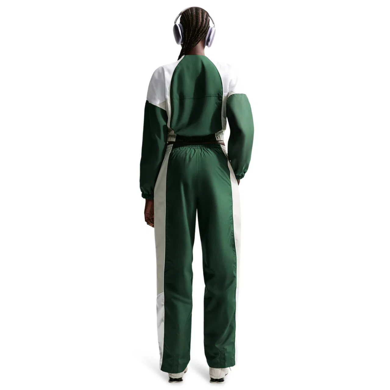 Женская куртка Shrunken Track Jacket Mod Nike, цвет Fir/Light Bone/White — фото 4