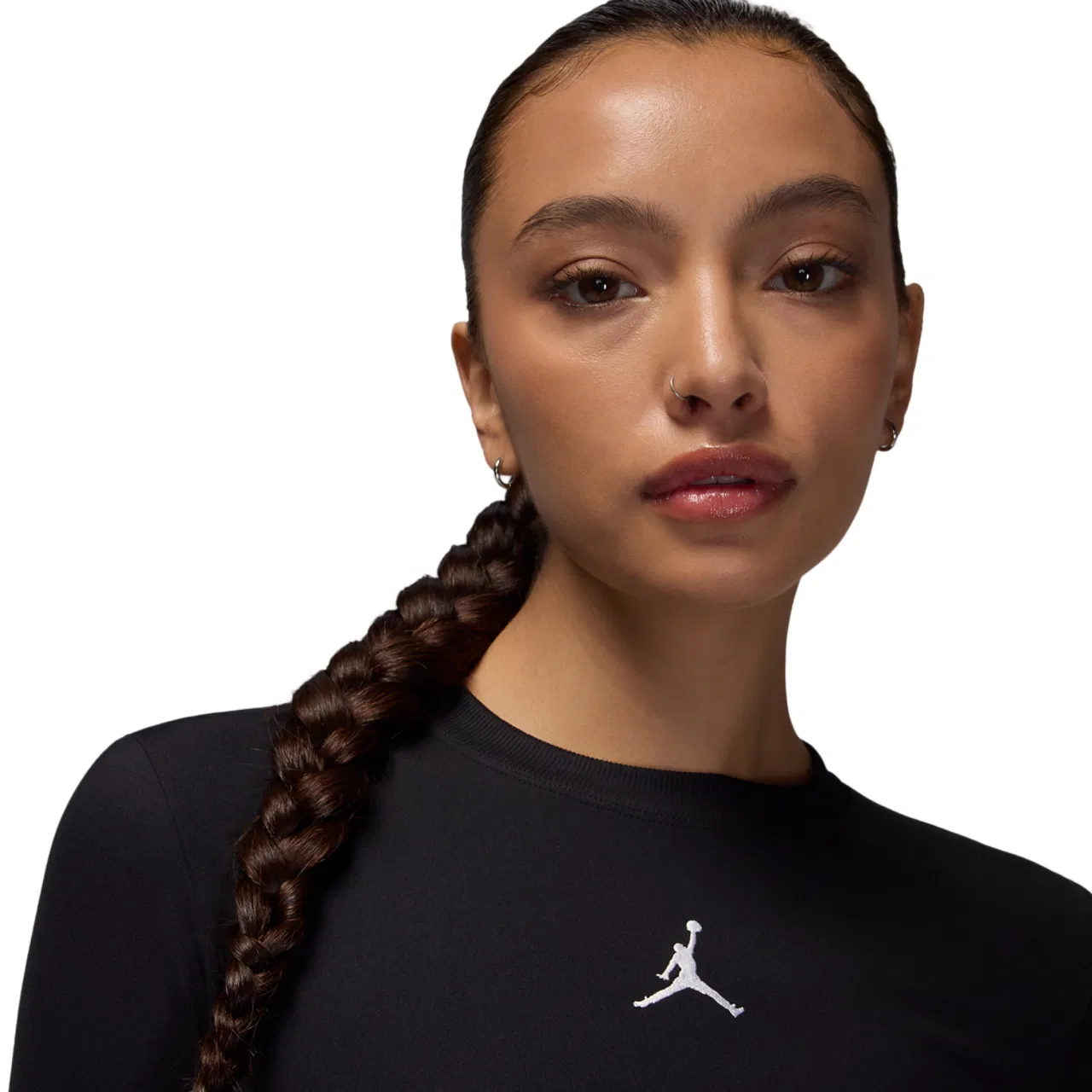 Женский боди с длинным рукавом Brooklyn Essentials Jordan, White/Black — фото 4