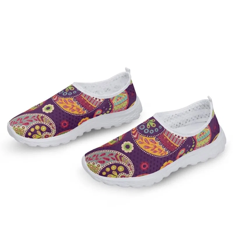 Детские кроссовки для девочек с принтом Guitar Record Womens Galaxy Morpho Butterfly Slip-On Polka Dot, Mandala Fiore Piuma Di Pavone Garronmavis — фото 4