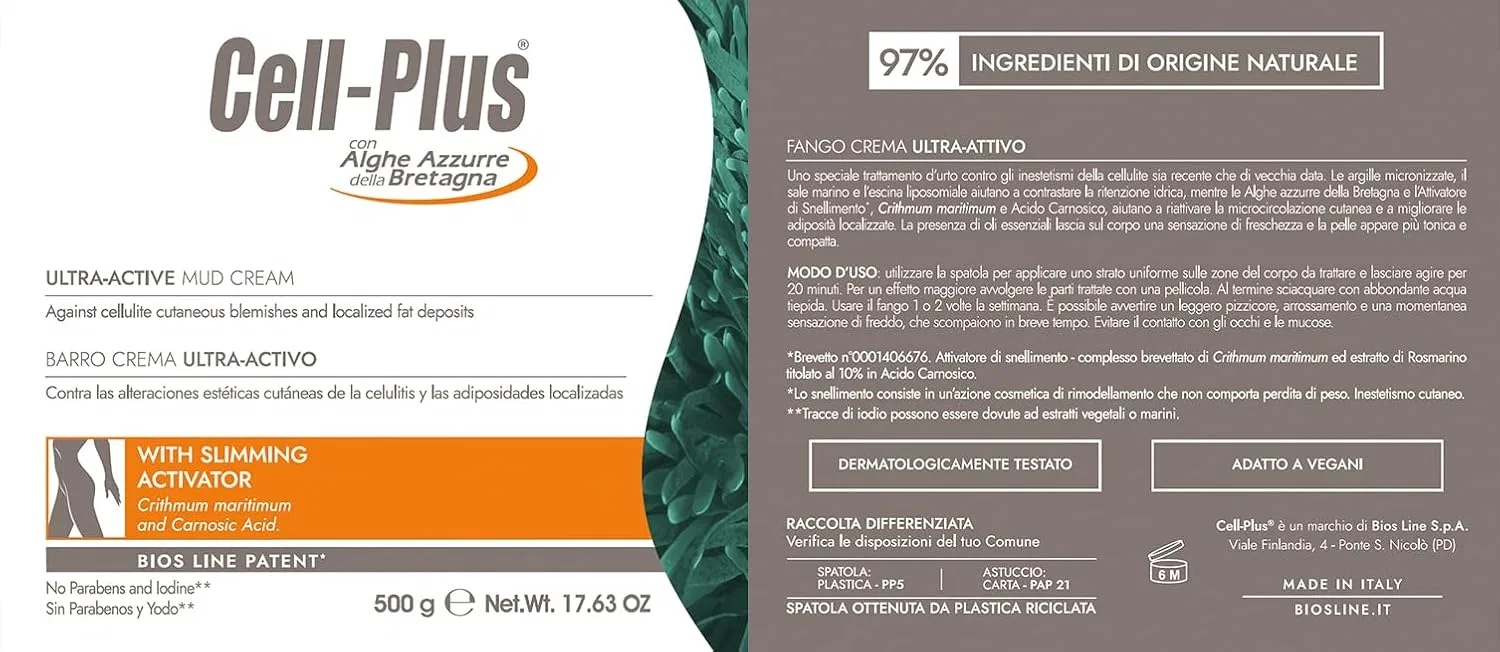 Антицеллюлитная грязевая маска-крем Bios Line, 500 г, Neutral — фото 3