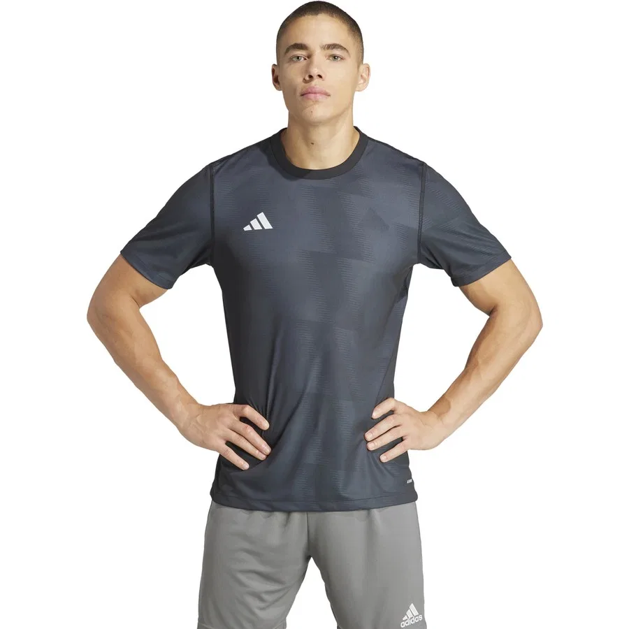 Футболка спортивная с принтом adidas, Черный
