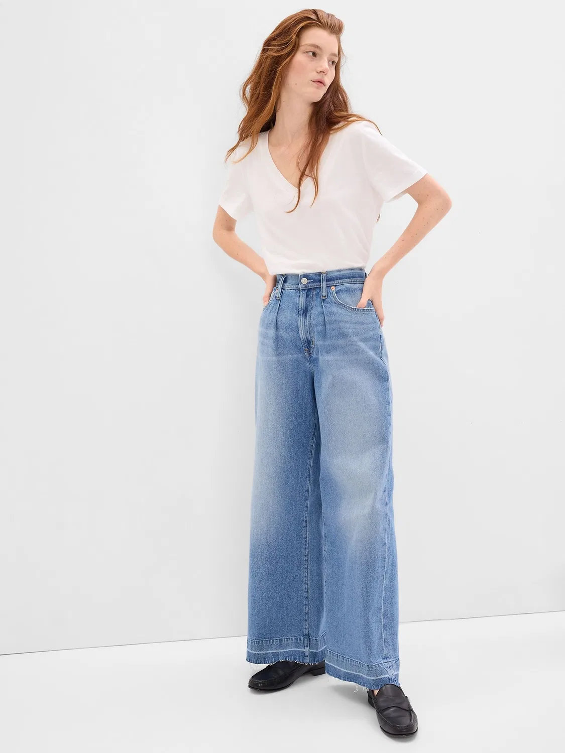 Футболка с v-образным вырезом Vintage Soft Gap, белый — фото 4