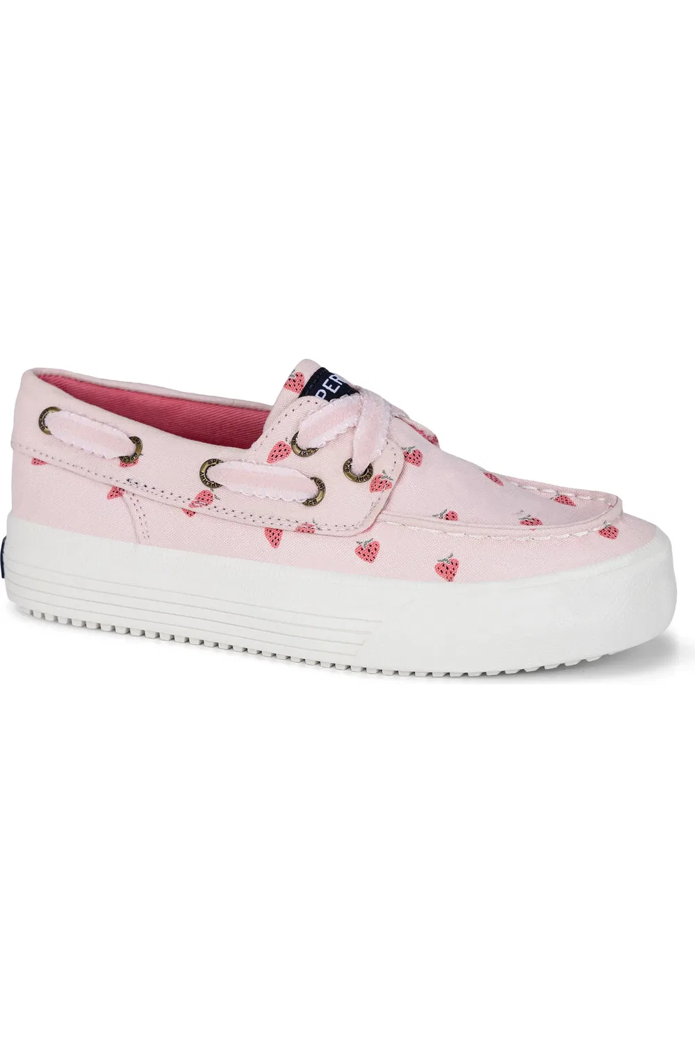 Детские туфли-лодочки с системой шнуровки Bahama Platform Sperry, Sweet Rose Strawberries