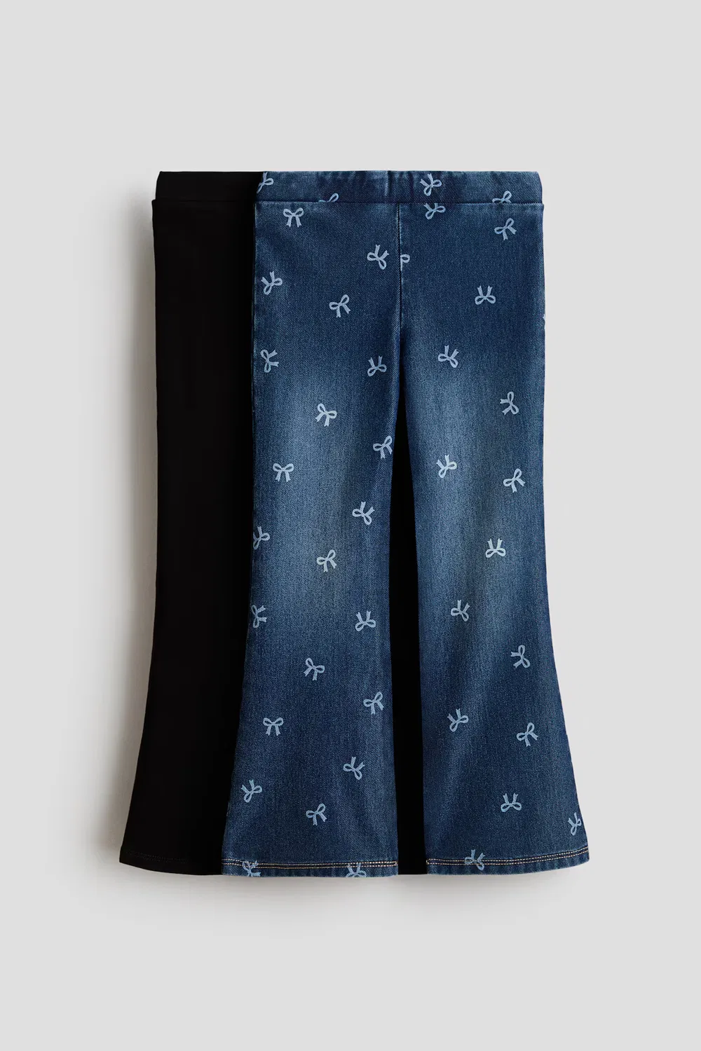 Комплект из 2 джеггинсов H&M, Dunkles Denimblau/Schleifen