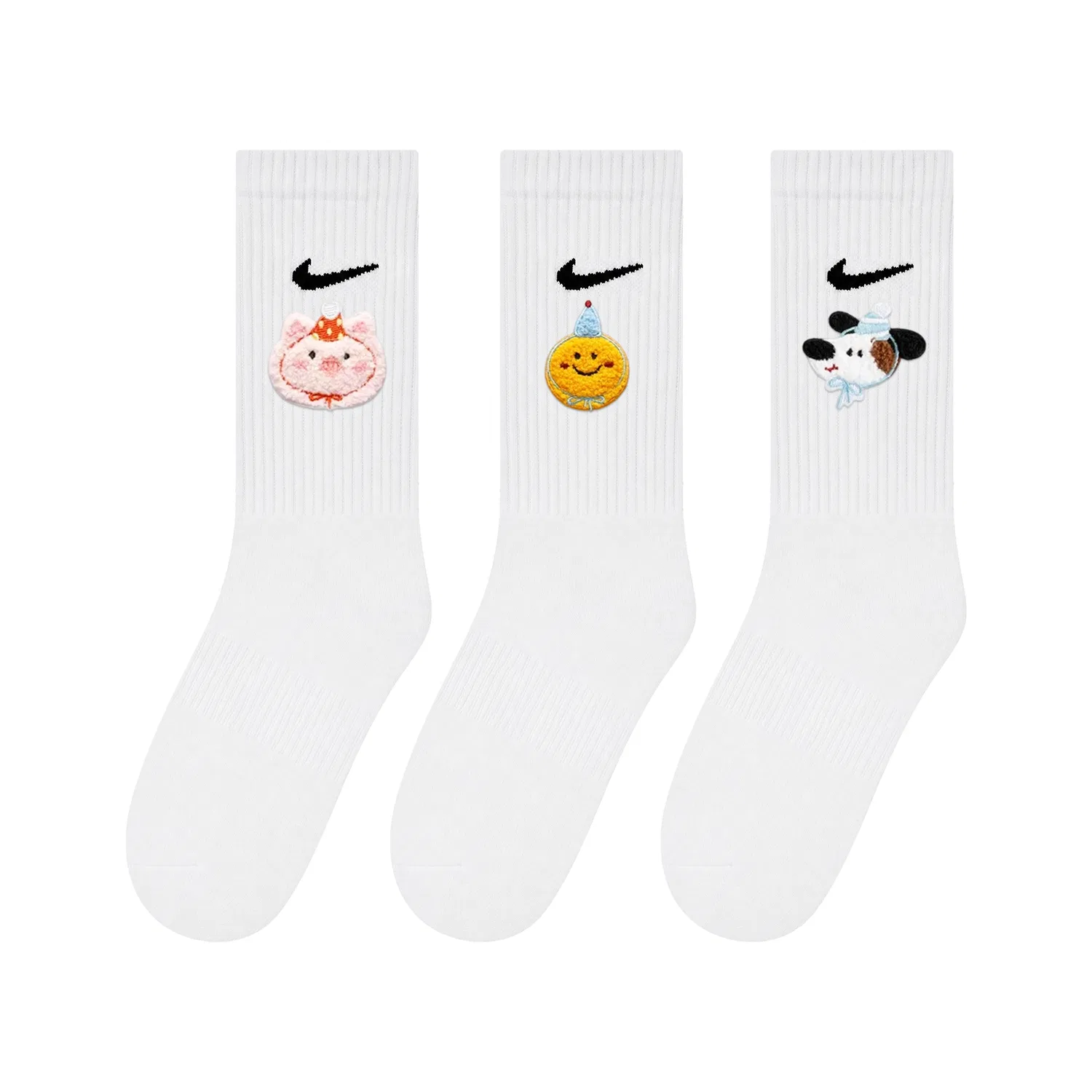Детские носки средней растяжимости, с вышивкой Cute Pet Design Party, комплект из 3 пар, Nike