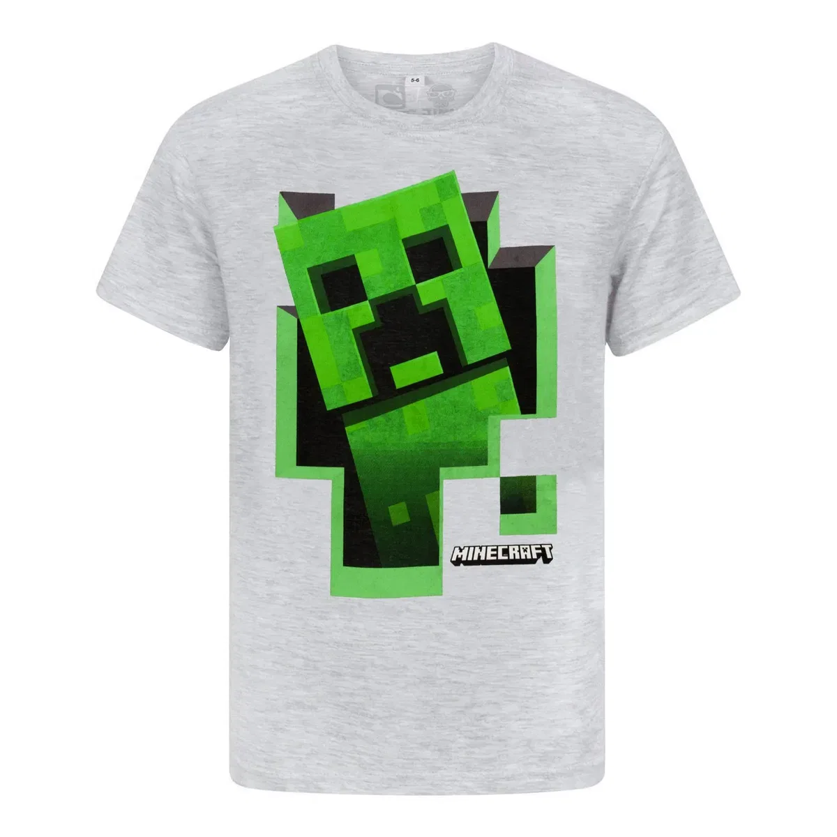 Детская футболка для мальчиков с принтом Large Creeper Minecraft, Black