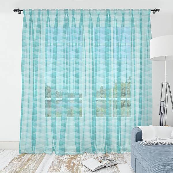 

Штора Abakuhaus Welle 2 шт, 274x160x0,5 см цвет kadett blau seafoam