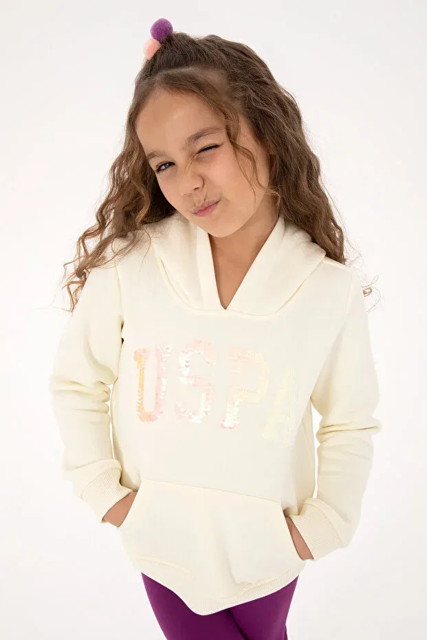 Детское для девочек свитшот с капюшоном U.S. Polo Assn., Multicolor