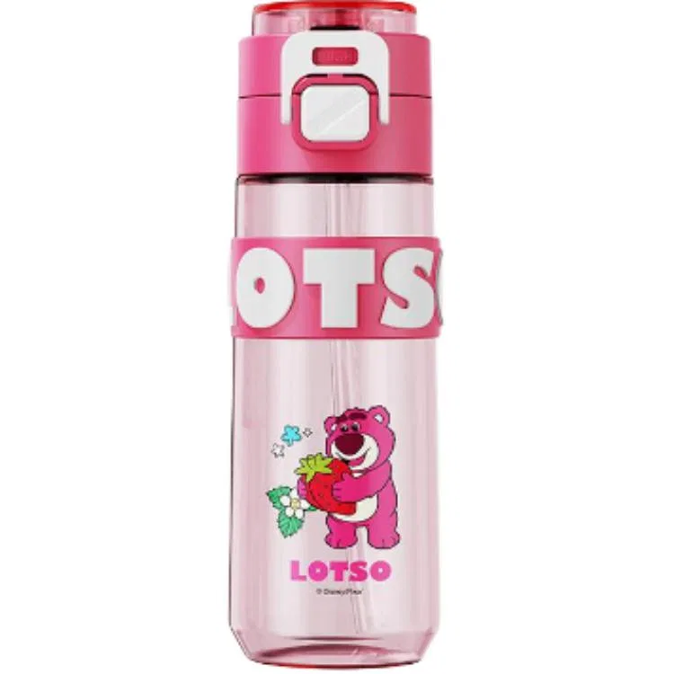 Детская кружка с крышкой и трубочкой 570 мл, Pink Lotso, Disney, Pink
