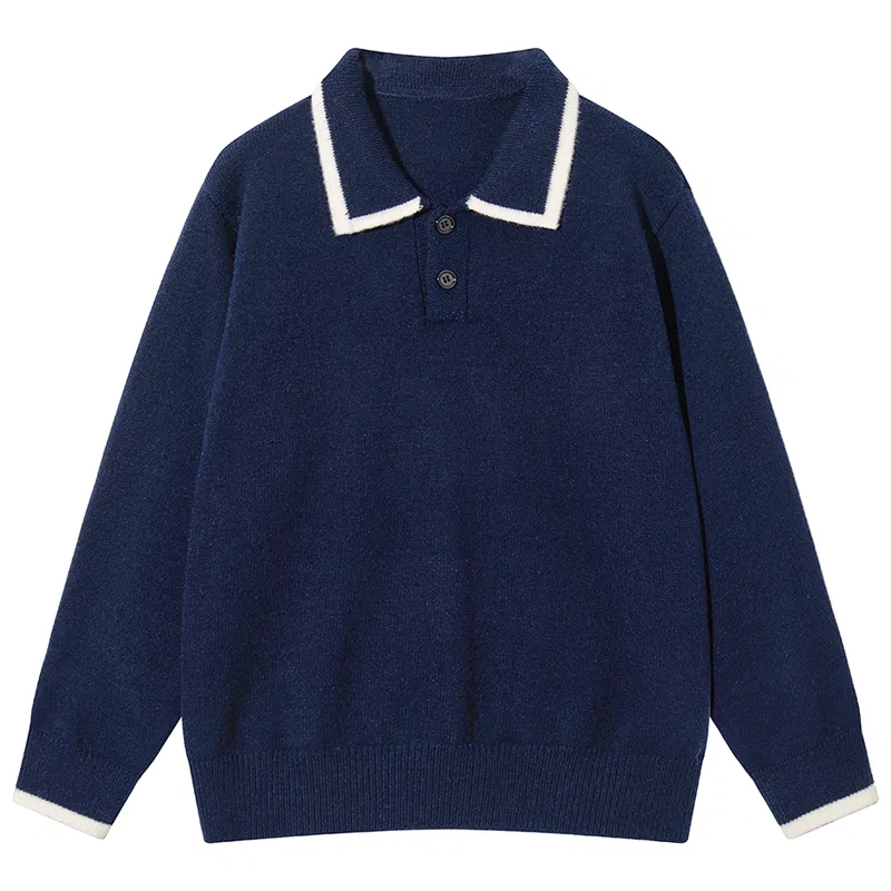 Детский свитер с отложным воротником JEEP SPIRIT, Navy Blue