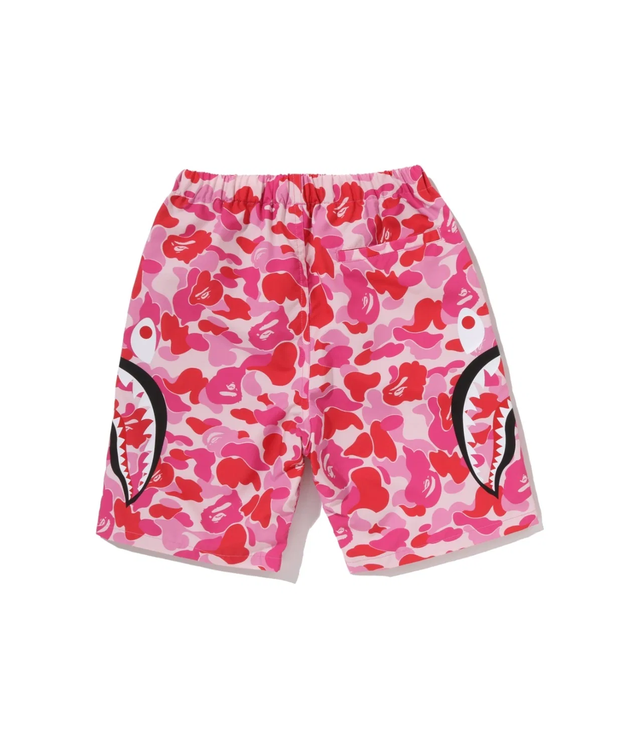 Детские шорты с принтом ABC CAMO SIDE SHARK A BATHING APE, Pink — фото 4