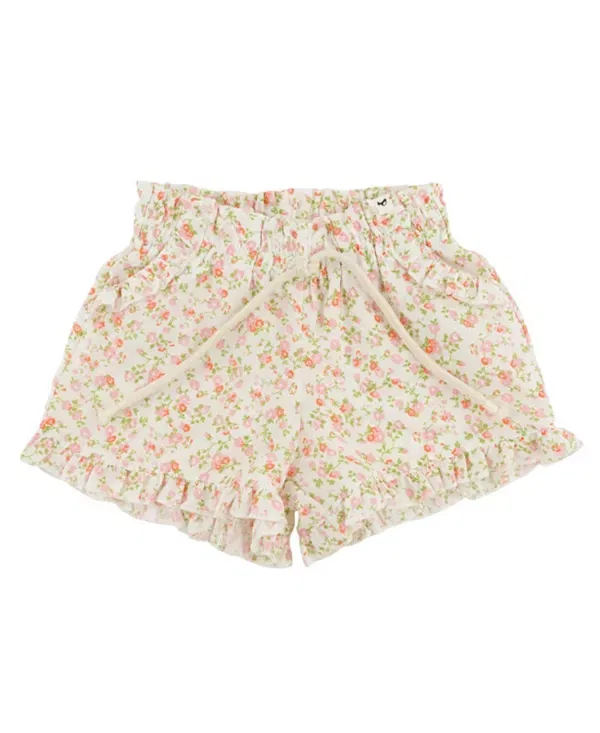 Детские шорты для девочек с принтом Poppy Sprig Delilah Ruffle Short Oh Baby!, Blush