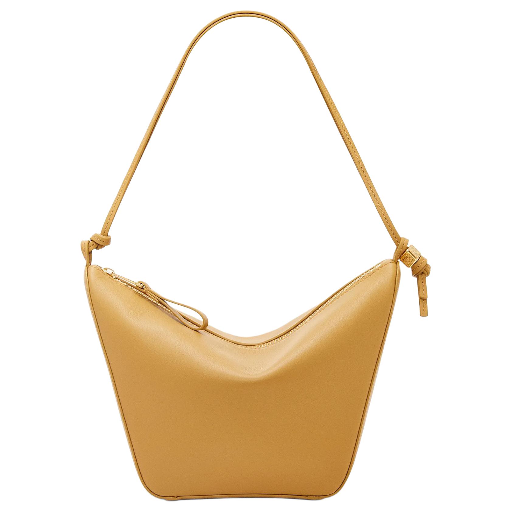 

LOEWE Кожаная сумка хобо мини женская пустынно-желтая