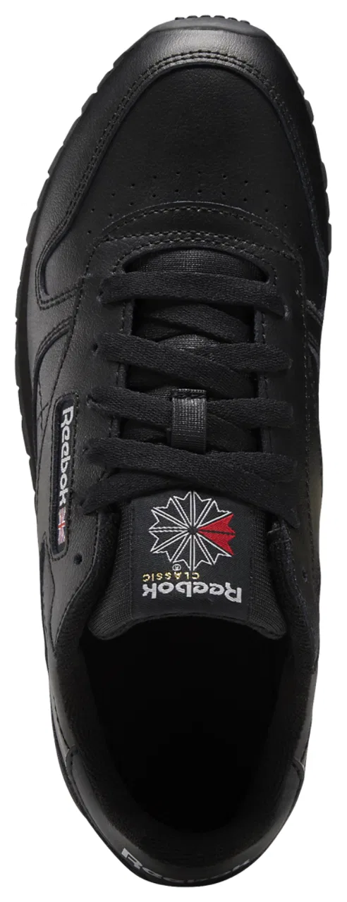 Кроссовки Reebok Classic Leather для мальчиков, кожаный верх, черный — фото 4