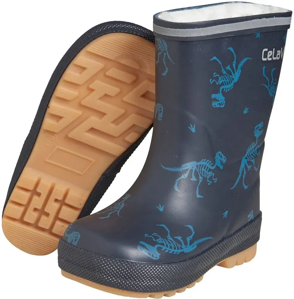 Ботинки зимние с подкладкой Thermal wellies (AOP) Celavi, синий — фото 3