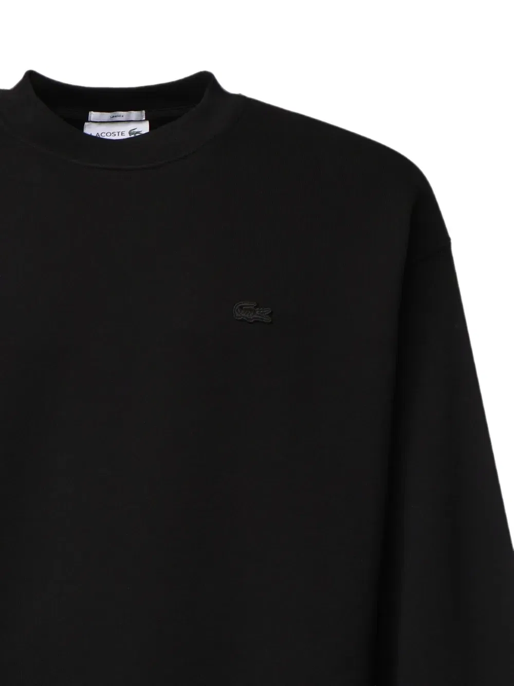 Свитшот Lacoste Свободный плотный флисовый, черный — фото 3