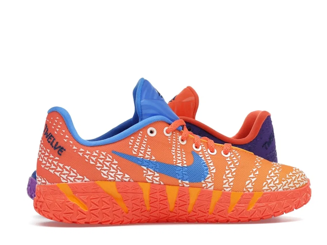 Детские баскетбольные кроссовки с асимметричным дизайном Nike Ja 3 Zero Gravity GS, Blue Crystal/Metallic Silver/Turf Orange/Midnight Navy/Sundial/Bright Violet — фото 3