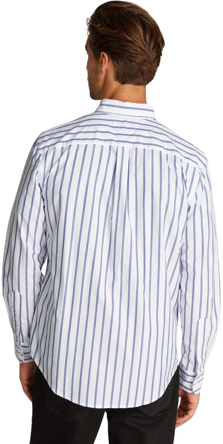 Мужская рубашка с длинным рукавом Flex Poplin Nautical Tommy Hilfiger, White (Optic White / Wedge Blue) — фото 2