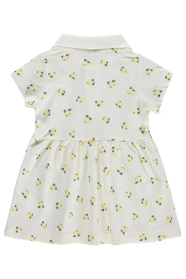 Детское платье для девочек с принтом Floral print Civil Baby, Ecru — фото 2