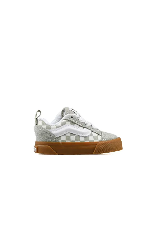 Детские повседневные туфли для девочек на липучке Knu Skool Elastic Lace Vans, Gray-V0cls