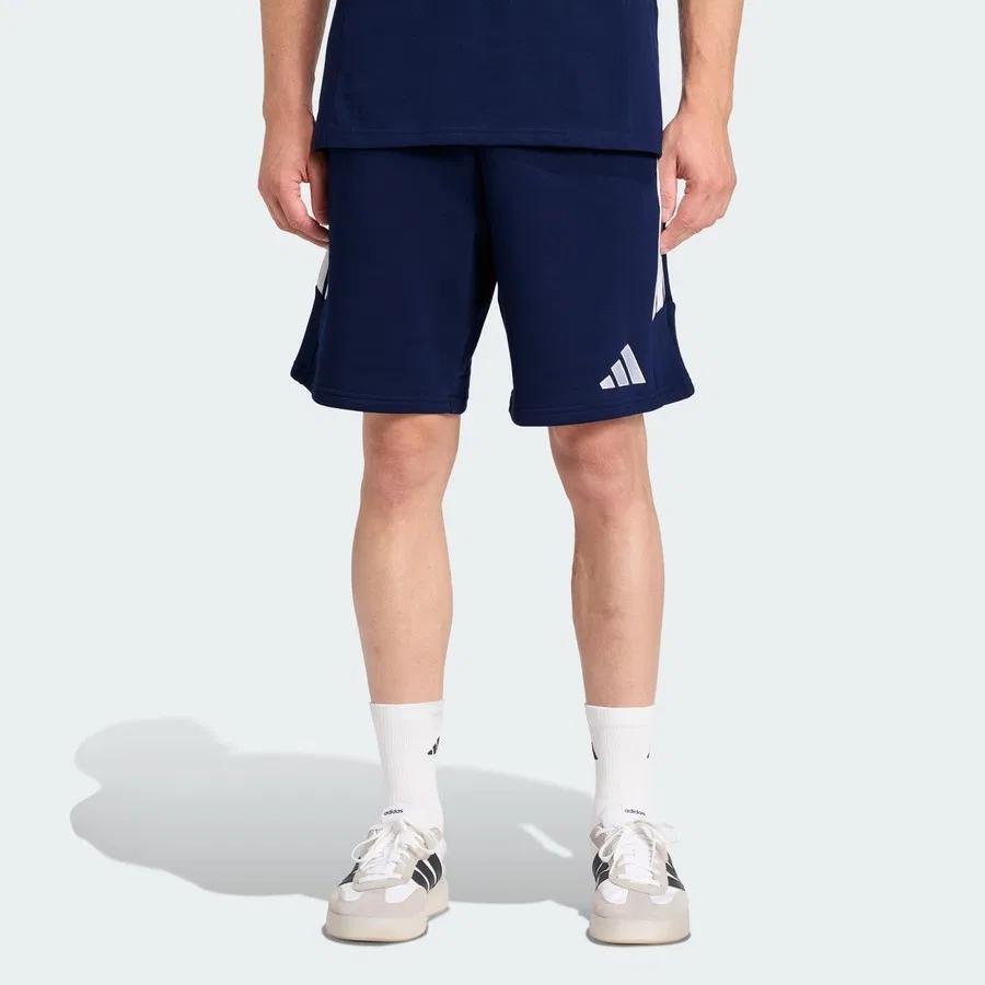 Шорты спортивные с принтом Tiro26 League Sweat Shorts adidas, Сине-белый