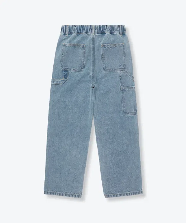 Джинсы широкие с карманами, Musinsa Standard Kids, light indigo — фото 4