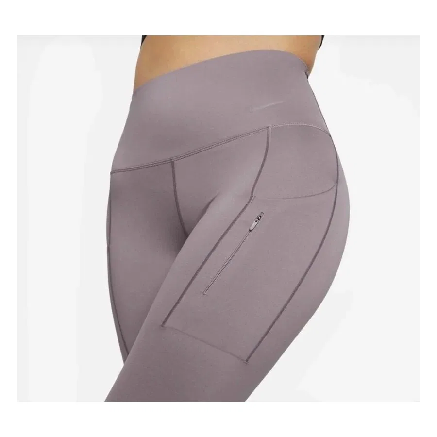 Женские спортивные леггинсы с высоким поясом Dri-Fit Go Firm-Support High-Waisted 7/8 Running, Nike, Фиолетовый — фото 2