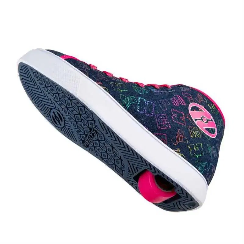 Детские кроссовки с роликами Veloz Heelys, Schwarz Bunt Rosa — фото 3