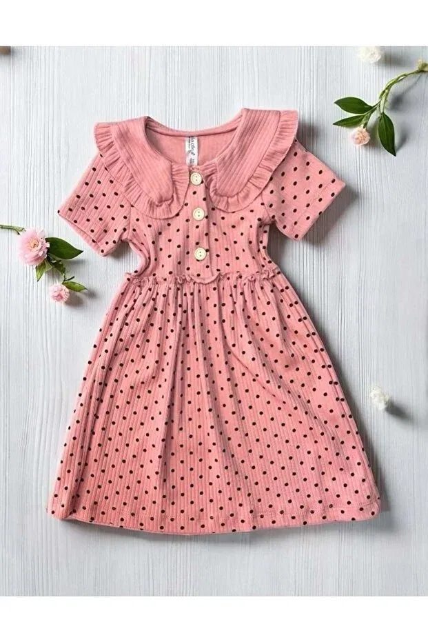 Детское платье для девочек с коротким рукавом Babexi, Dried Rose
