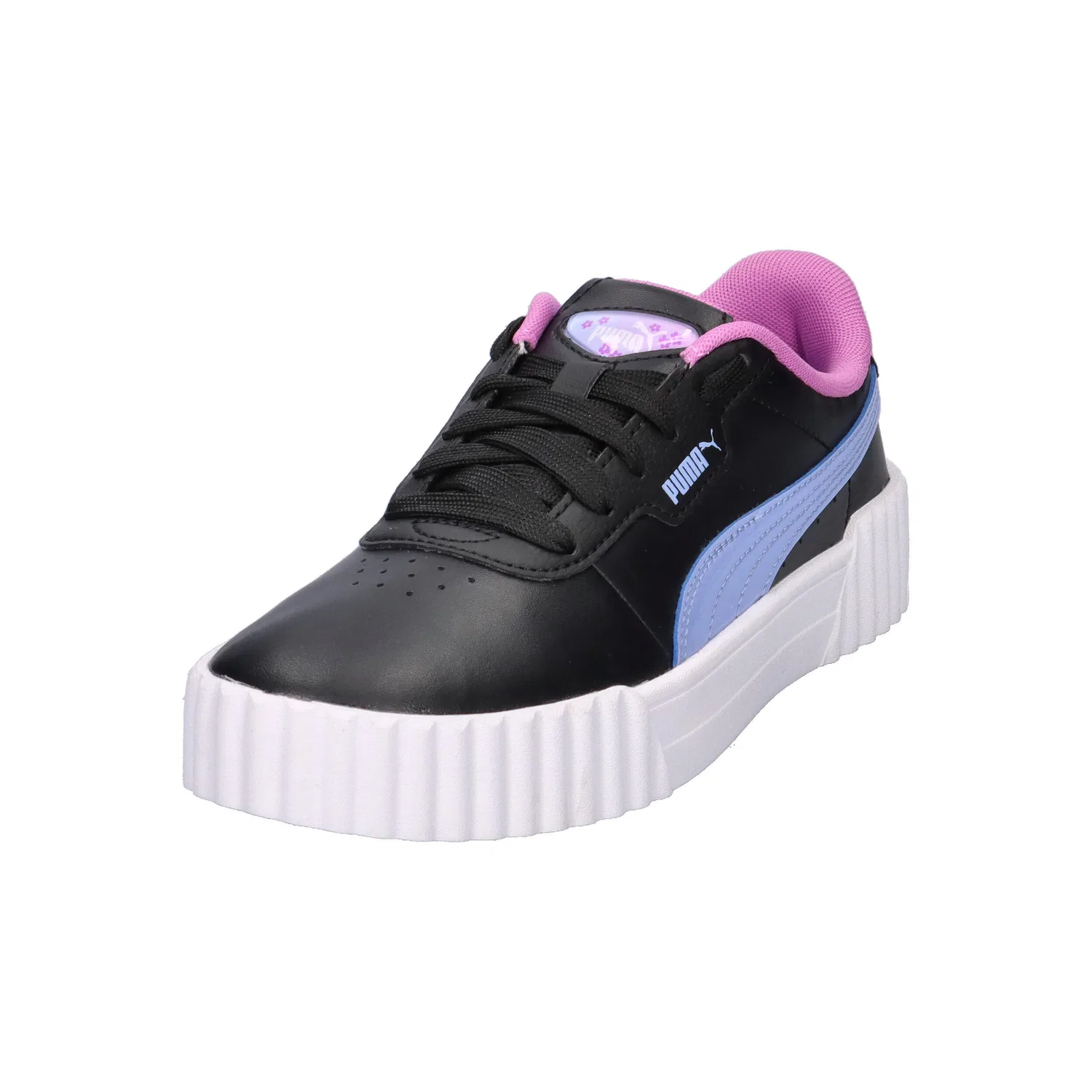 Детские кроссовки с принтом Carina 3.0 Jelly Heaven Jr Puma, Schwarz Konigliches Lila — фото 4
