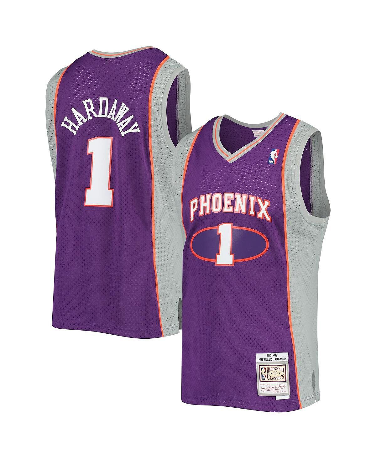 

Мужская джерси penny hardaway purple phoenix suns 2001–2002 гг., аутентичная классика лиственных пород swingman, джерси Mitchell & Ness, фиолетовый