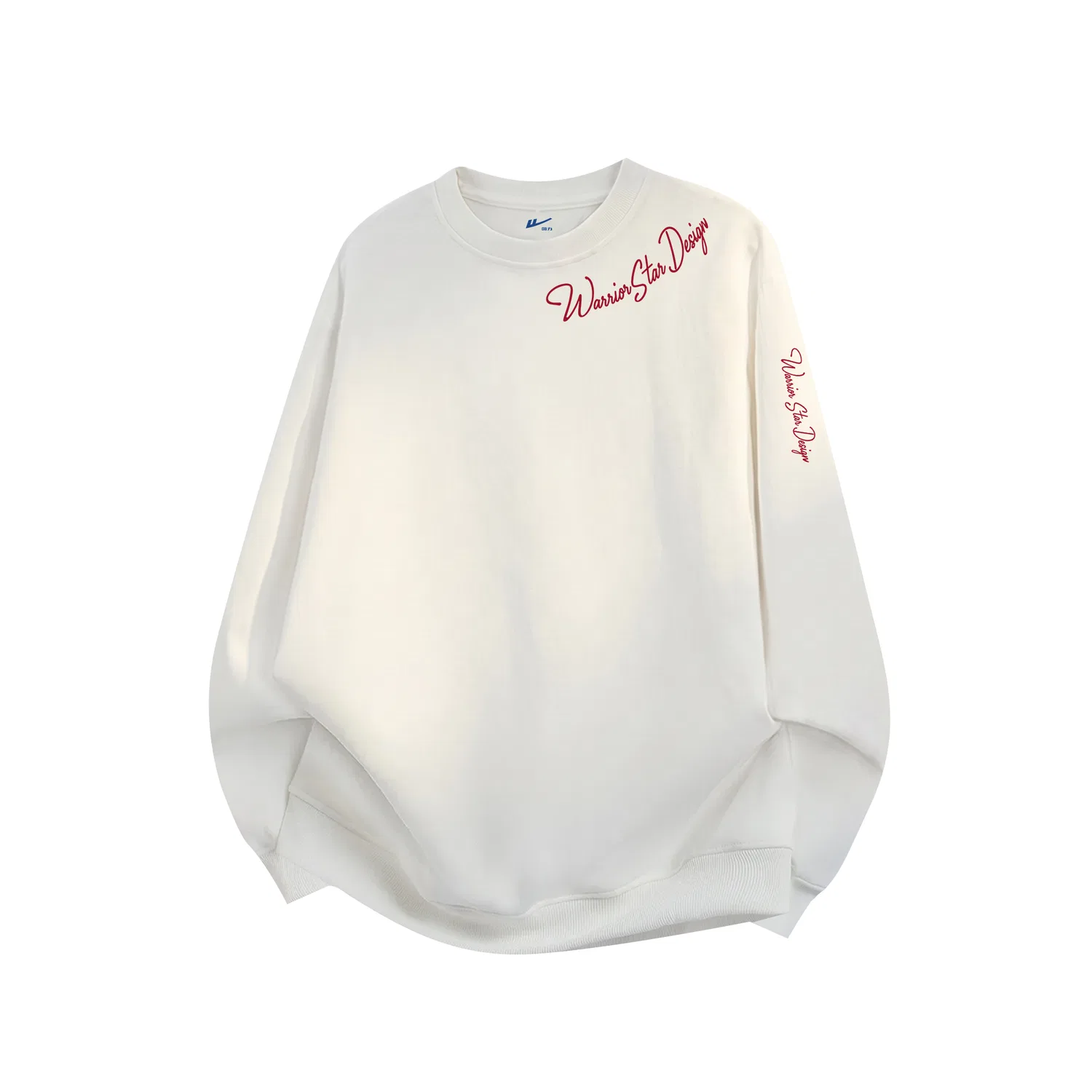 Детский свитшот унисекс с круглым вырезом, средней посадки, Sweatshirts Unisex Crew Neck Moderate Straight Fit, Beige Gray WARRIOR — фото 3