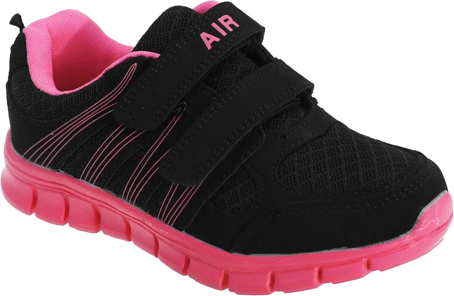 Детские кроссовки для девочек с липучкой Air Sprint Dek, Black/Fuchsia