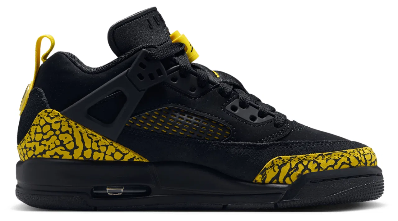 Кроссовки для мальчиков Spizike Low Jordan, цвет Black/Black/Speed Yellow