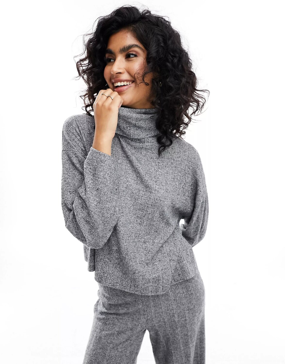 

Свитер Miss Selfridge Brushed Cosy Roll Neck Co-ord, серый