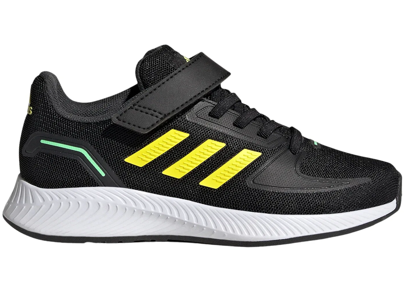 Детские кроссовки для бега Runfalcon 2.0 Adidas, Core Black/Beam Yellow/Beam Green