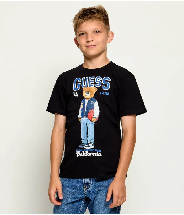 Детская футболка хлопковая Guess, черный