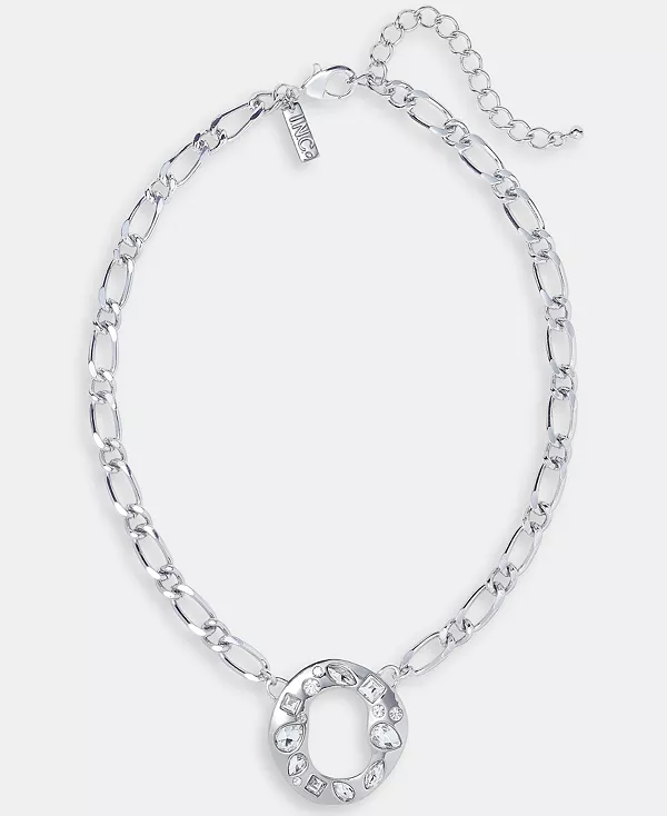 

Ожерелье с подвеской в виде хрустального круга, 16 дюймов + удлинитель 3 дюйма, эксклюзивно в Macy's I.N.C. International Concepts, rhodium/crystal