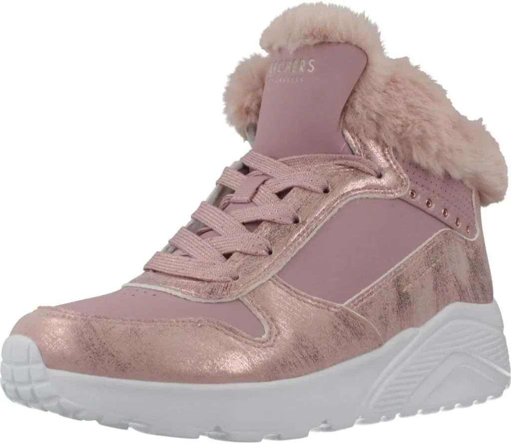Детские кроссовки для девочек UNO Lite Comfurt Collar Skechers, Mauve