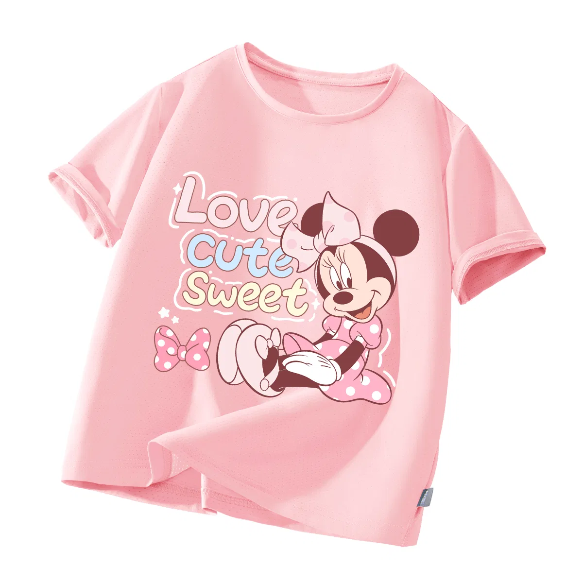 Футболка детская с круглым вырезом, облегающая, Disney, Deloloni Pink