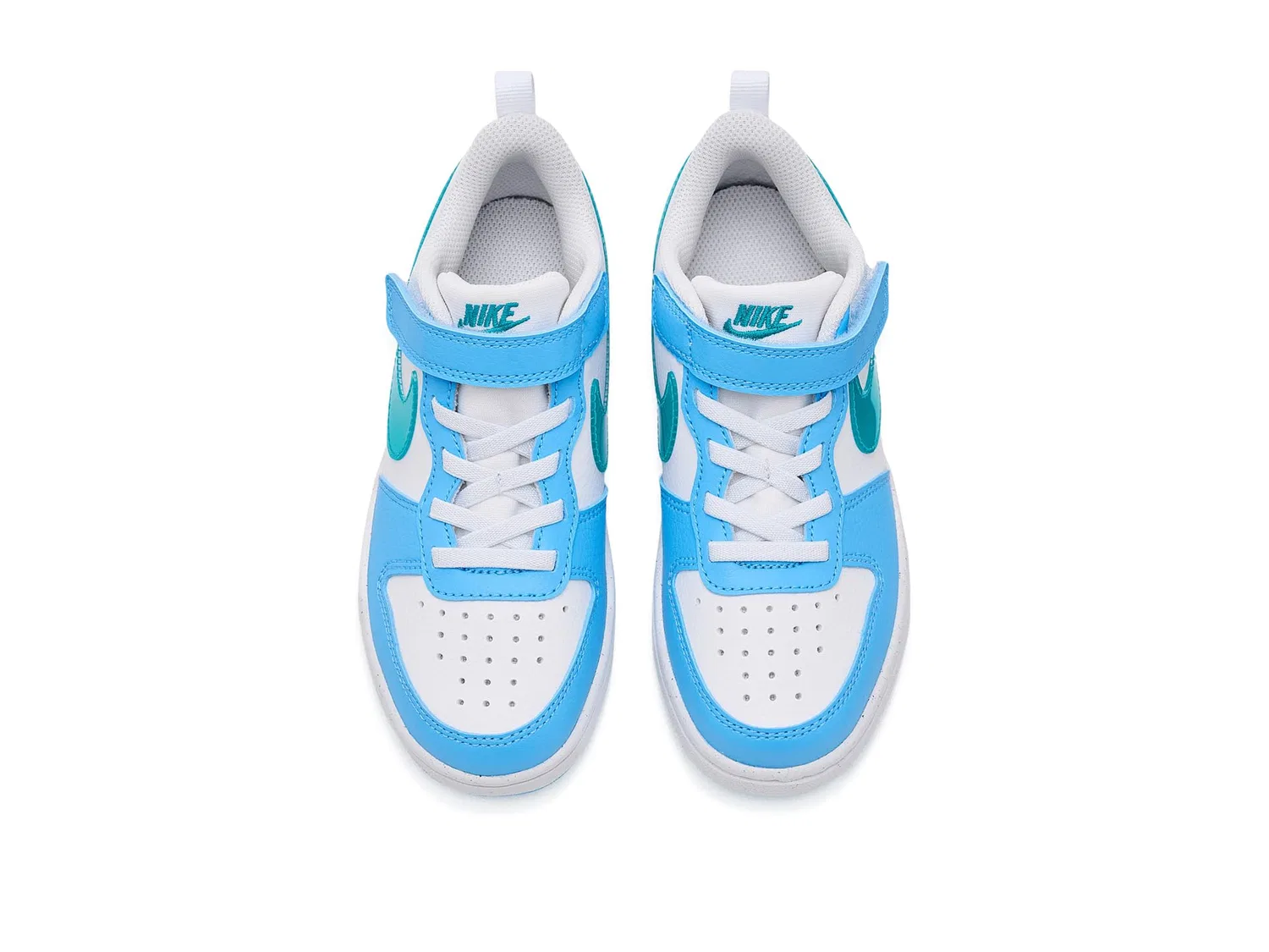 Кроссовки Court Borough Low (для маленьких детей) Nike Kids, White/Energy/Football Blue — фото 3