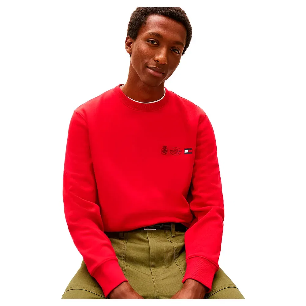 Свитшот Small Crest Outline Tommy Hilfiger, красный — фото 4