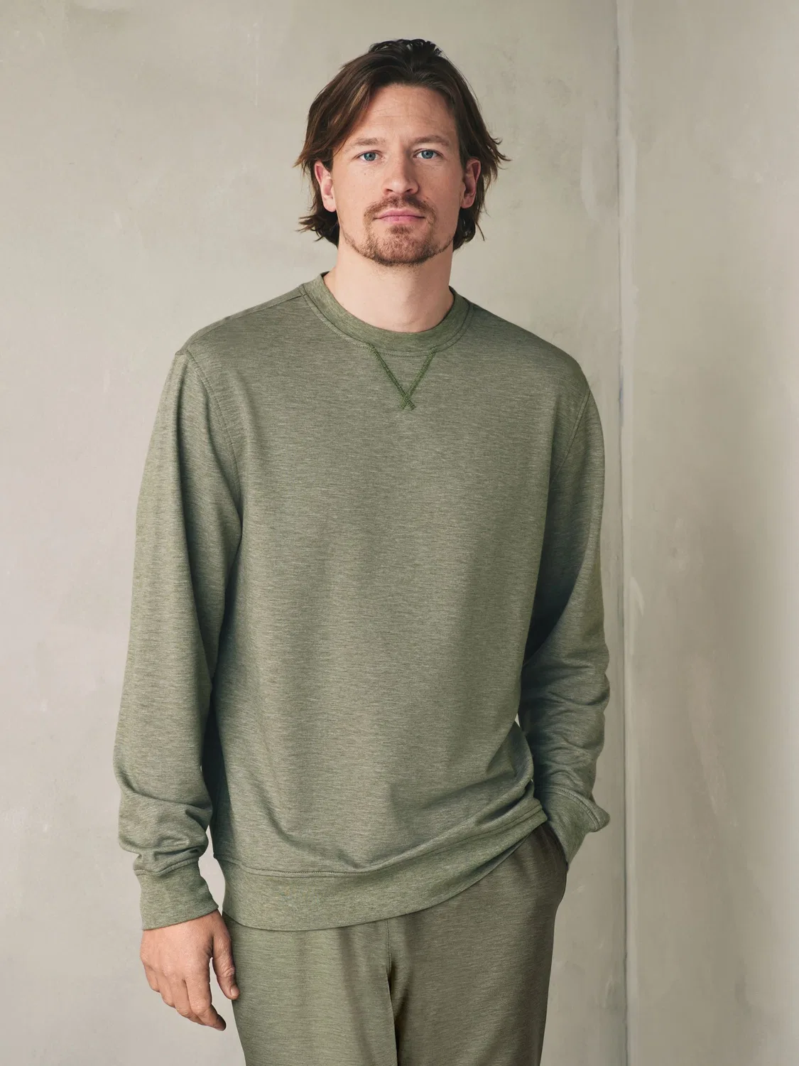 Джемпер с круглым вырезом, мягкий на ощупь, Sage Green Next